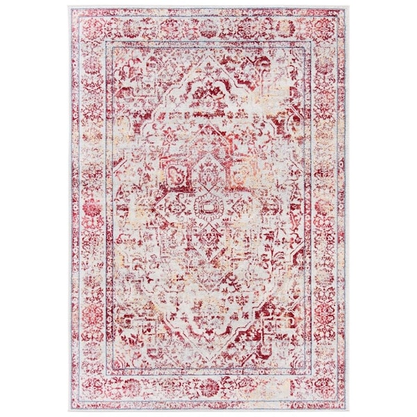 Safavieh 3 x 5 ft. Brentwood Collection Transitional Rectangle Rug - Ivory & Red BNT832C-3 - main